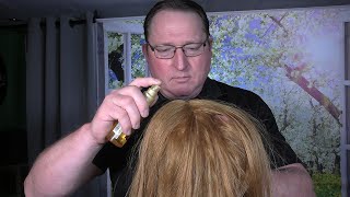 ASMR Relaxing Scalp Massage (Oil Massage, Spray Sounds, Soft Spoken) Spa Roleplay