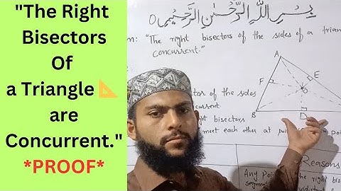 Proof of theorem  "The Right Bisectors of a Triangle are concurrent" // @MBMATHEMATICS