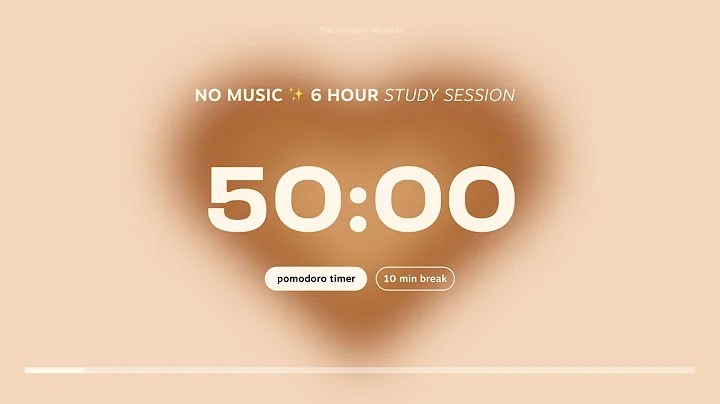 6-hour Pomodoro Timer for Studying 🤎 Study Session with 10 min breaks | Aesthetic Focus Productivity
