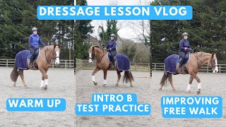Dressage Lesson Vlog (Intro B Test Prep) | Riding With Rhi