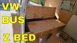 VW BUS EXTRA WIDE Z Bed how I did it with the brackets