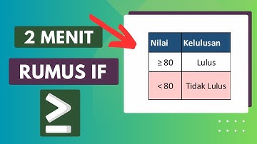 Cara Rumus If Lulus Tidak Lulus Lebih Besar Sama Dengan di Excel