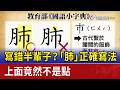 寫錯半輩子？「肺」正確寫法 上面竟然不是點