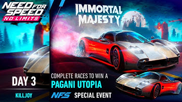 Day 3 (Killjoy) Pagani Utopia Special Event | NFS No Limits