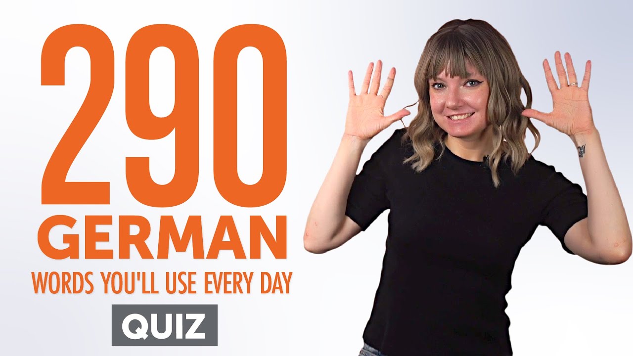 Quiz | 290 German Words You'll Use Every Day - Basic Vocabulary #69 ...