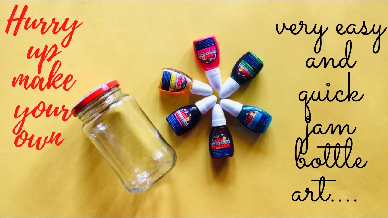 Jam bottle painting / Jam bottle diy / how to paint jam bottle / easy
