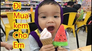 Su and mom pretend with ice cream❤️Su Đi mua kem ở siêu thị cho mẹ và em❤️Fun Kids su