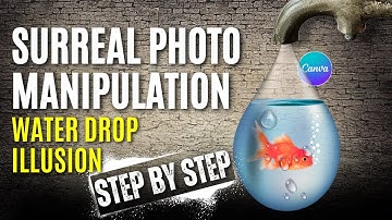 Surreal Photo Manipulation in Canva  Create a Stunning Water Drop Illusion Step by Step