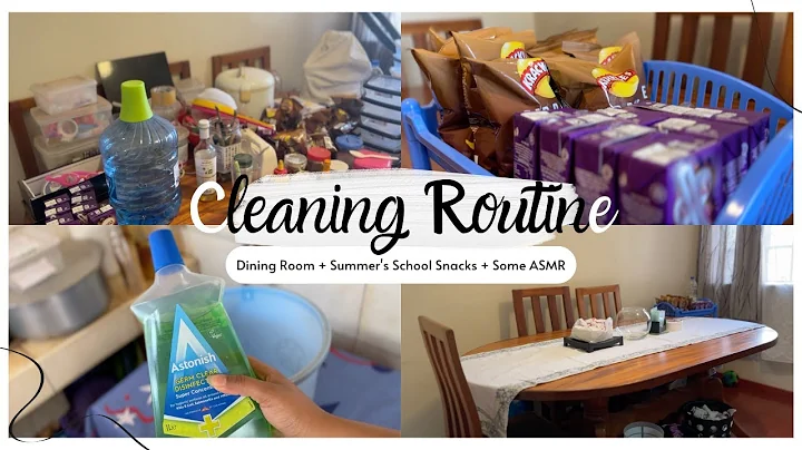 CLEANING OUR DINING ROOM | ARRANGING SUMMER'S SCHOOL SNACKS | ASMR | SATISFYING