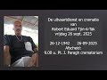 De uitvaartdienst en crematie van Robert Eduard Tjin-A-Tak. Vrijdag 26 sept. 2025.