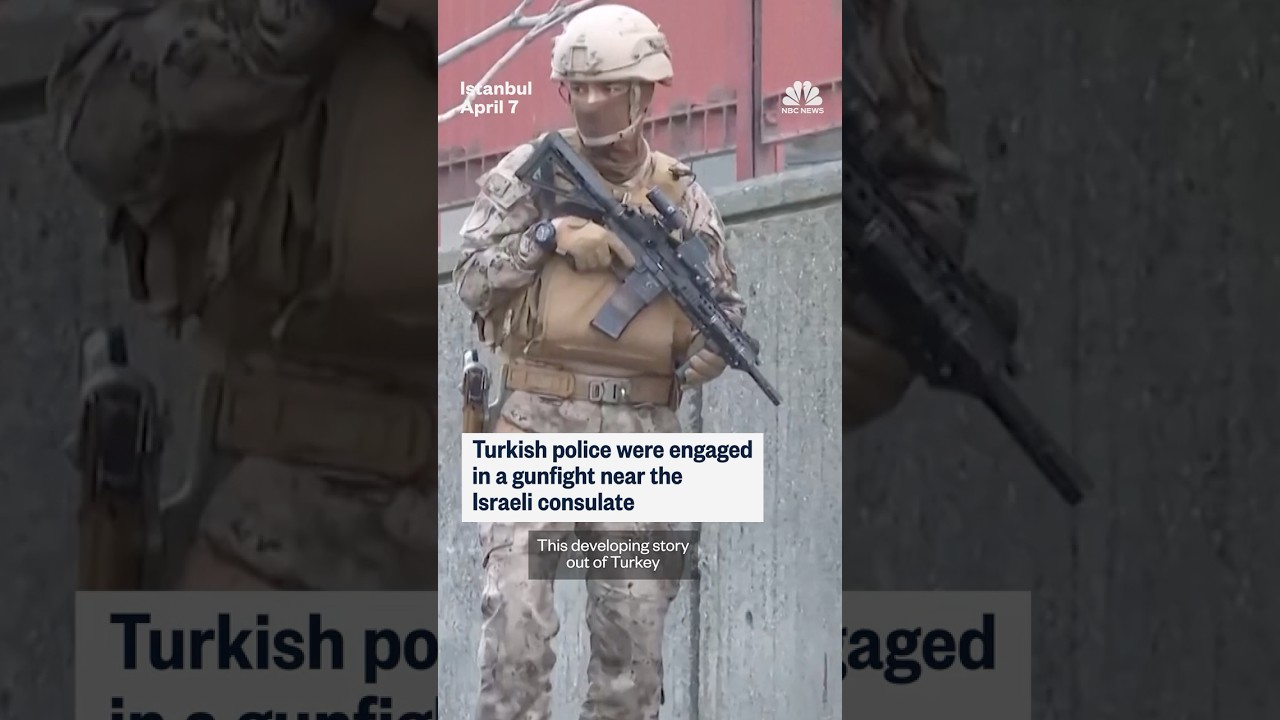 Turkish police were engaged in a gunfight near the Israeli consulate