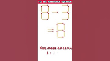 fix the matchstick equation #puzzle #challenge #quiz #maths #riddles
