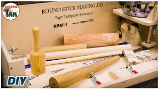 ⚡Amazing!! Round Stick Making & Template Copy Jig/Dowel Maker/Router Project/ WOODWORKING/ DIY/ ASMR