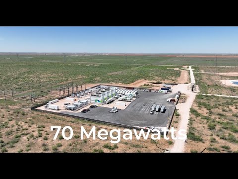 VoltaGrid's Fang Site Midland, Texas 70MW of Power - video from VoltaGrid