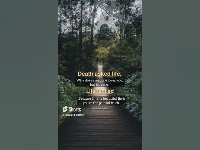 Death asked life....❤✨#viral #trending #shortvideo #shorts #explore #love #whatsappstatus 🔥✨