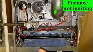 Furnace not igniting/heating - inspect igniter