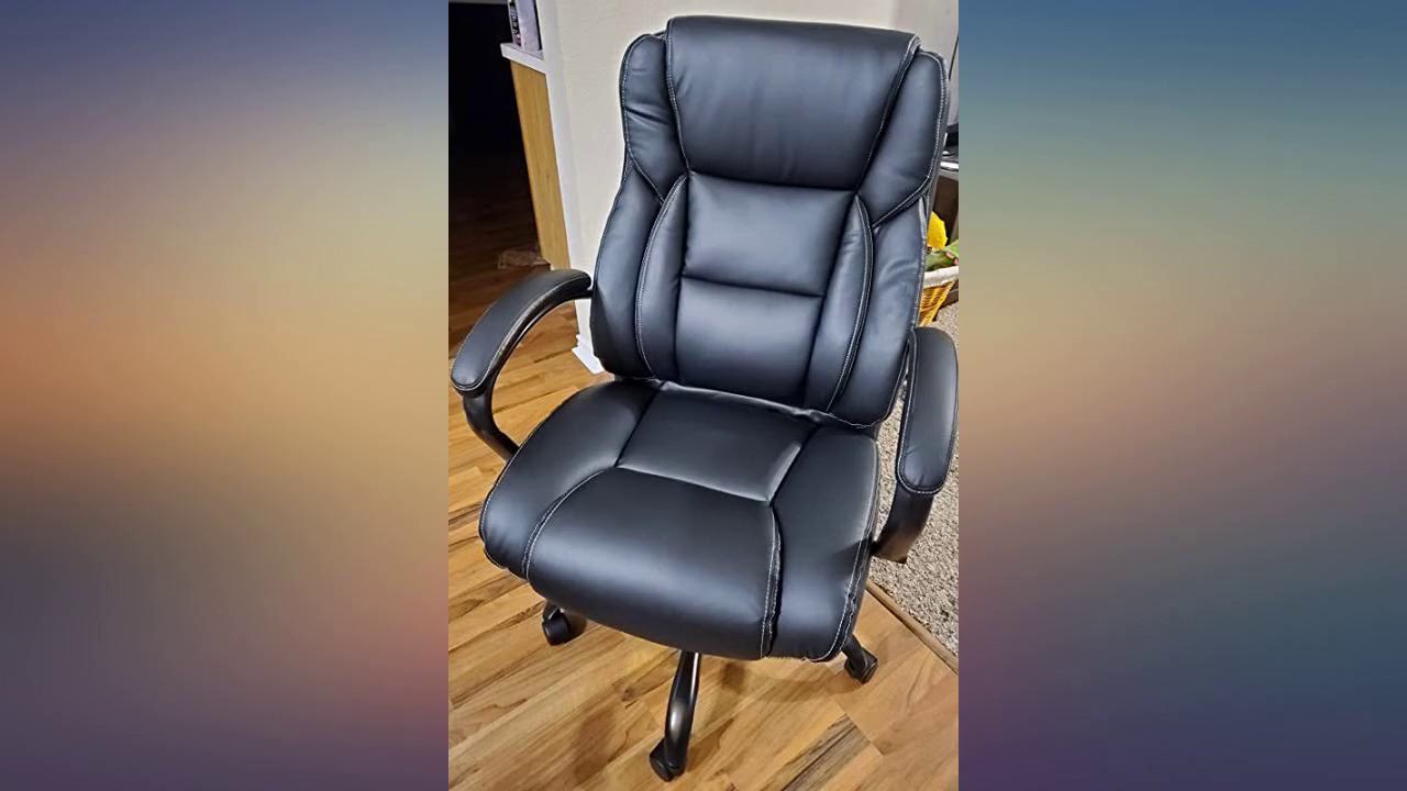Big and Tall Office Chair 500lb Wide Seat Desk Chair with Lumbar