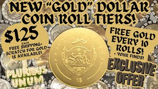 New Dollar Coin Tiers Tonight With Choice Of 1/2 Gram 24Kt Gold