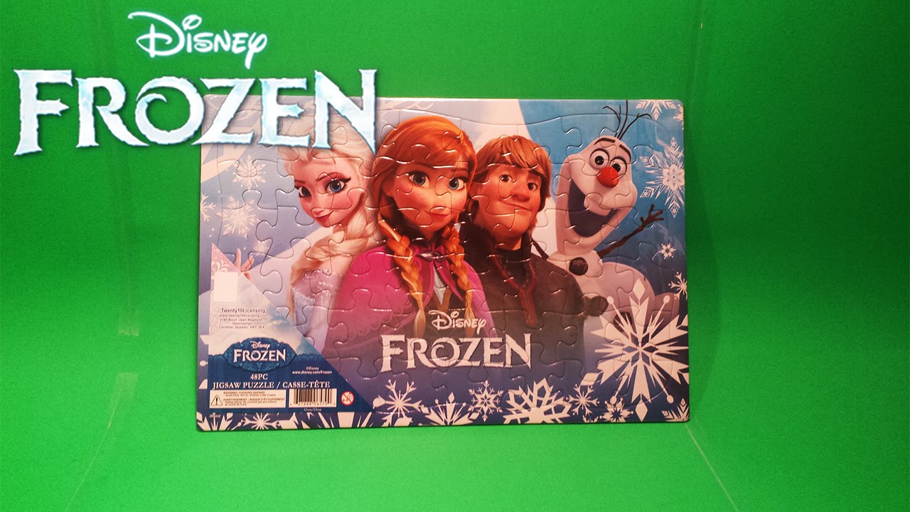 Disney Frozen Jigsaw Puzzle with Elsa Anna Kristoff and Olaf - YouTube