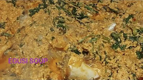 The best way to prepare Nigeria Egusi soup with spinach and bitter leaf