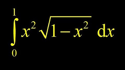 Trig sub definite integral x^2*sqrt(1-x^2), substitution x=sin(theta), requires trig identities.
