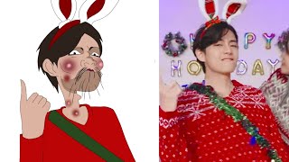 FUNNY BTS BUTTER CHRISTMAS |DRAWING MEME