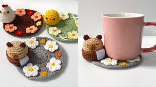 Cute Crochet Animal Mug Coasters ☕ Easy Beginner Tutorial