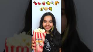 تحدي الاكل الايموجي  شفا Emoji Eating 🍫🍉🍿🍋🍭🥐🥑🥞🥭Challenge  Food challenge by shfa