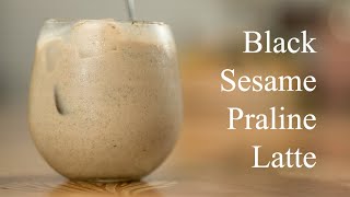 Black Sesame Praline Latte Recipe [AMSR]