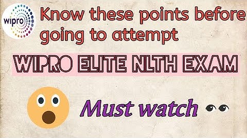 📎 Know this before you attempt wipro Elite NLTH Exam 2021||Important points||placements prep