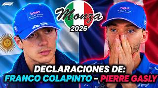 Interview in English | PIERRE GASLY - FRANCO COLAPINTO | Post Monza GP 2026 Race News