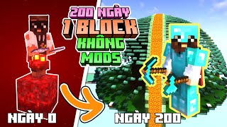 200 Ngày 1 Block Không Mods Trong Minecraft 1.19 Sinh Tồn Siêu Khó !!