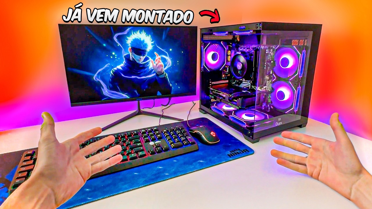 Comprei o MELHOR PC GAMER CUSTO BENEFICIO já montado (RX7600 e RYZEN 5500)