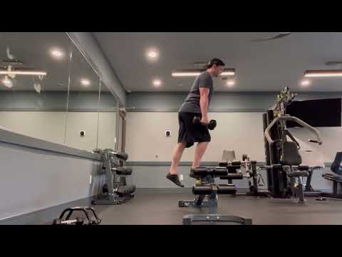 2 Dumbbell Eccentric Step Down