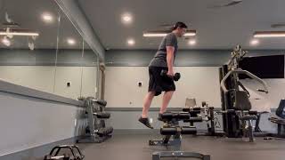 2 Dumbbell Eccentric Step Down