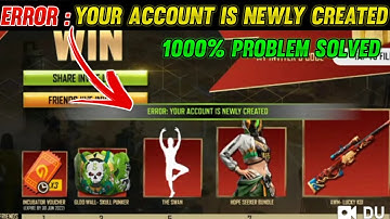 ERROR YOUR ACCOUNT IS NEWLY CREATED | INVITE AND WIN EVENT | 100% PROBLEM SOLVED | GW ADNAN