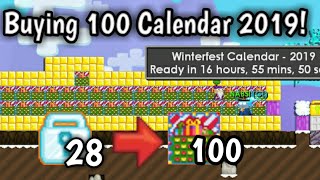 Buying 100 Calendar 2019!what i got?!|GROWTOPIA screenshot 1