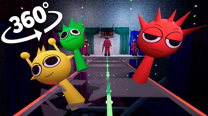 360° SPRUNKI - Glass Bridge in Squid Game | VR 4K