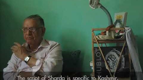 Professor T N Ganjoo on sharda script