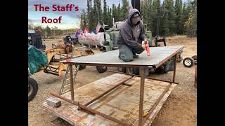 Welded the Legs On Plus Bolted the Tin on the Roof for The Staff's Deck Sept 06 2026