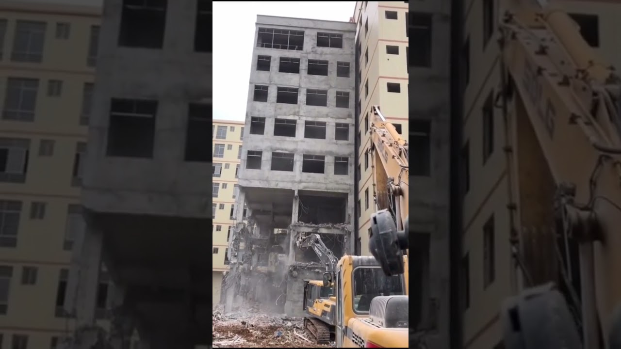 Extreme Fastest Building Demolition Compilation - Construction Demolitions With Industrial Explosive