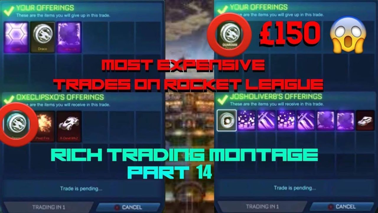 MOST EXPENSIVE TRADES IN ROCKET LEAGUE!? Rocket League Rich Trading Montage Part 14! GIVEAWAY!?