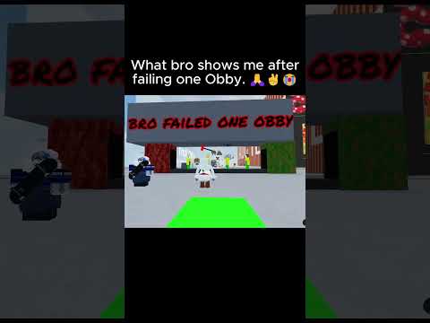 bro failed ONE obby 🙏✌️😭 #shorts #roblox #funny