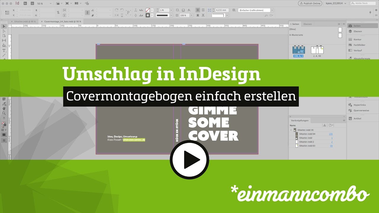 Umschlagmontage Fur Broschure Co Mit Indesign Einmanncombo