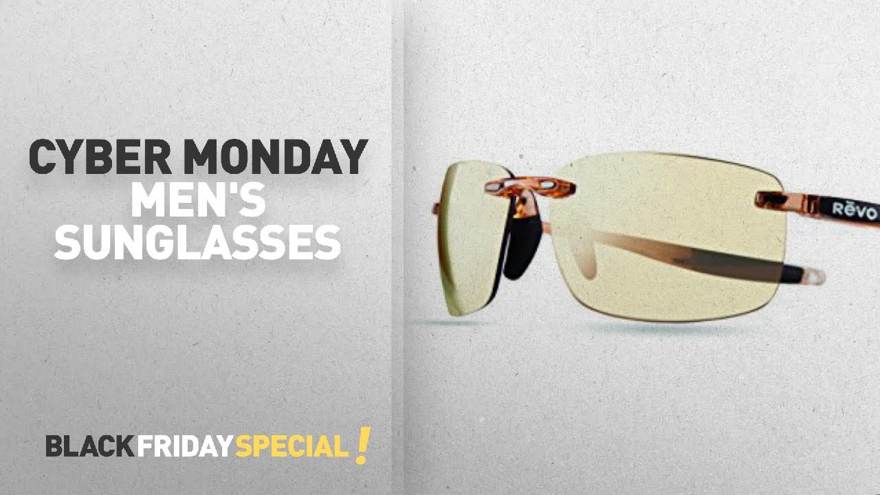 Cyber Monday Revo Men's Sunglasses: Revo Descend N RE 4059 Polarized Rectangular Sunglasses