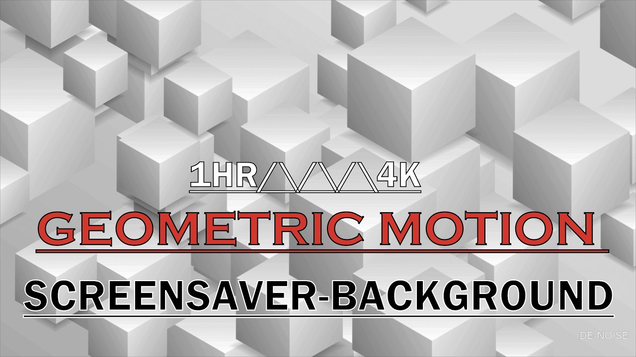 4K - 3D CALMING-CONCENTRATION GEOMETRIC MOTION BACKGROUND SCREENSAVER | NO SOUND