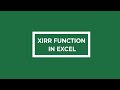 XIRR Function In Excel