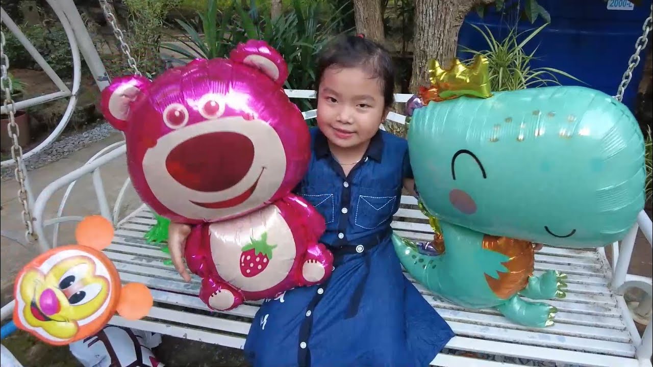 🎈🧸🍓 Xí Muội đi tìm bong bóng gấu dâu, khủng long, chuột Mickey (G1) 🦖🐭 Xí Muội Family Tập 355