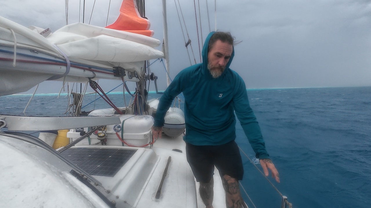 ⁣Dangerous Sailing in Coral Passes & Storms in the Maldives on a 30ft Sailboat