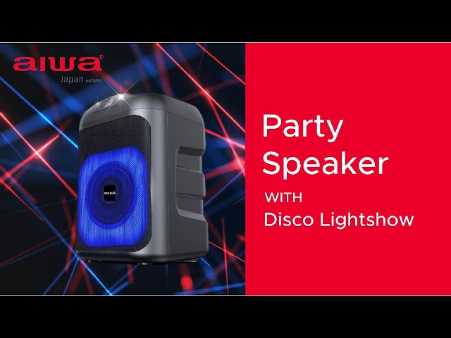 Aiwa Party Speaker with Disco Light Show AWLS55 - YouTube